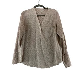 Barefoot Dreams Satin‎ Henley Animal Print Pajama Top Size Medium